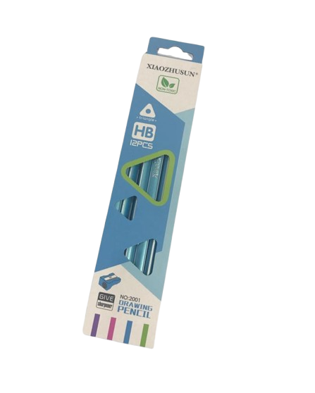 HB Triangle Drawing Pencil – Free Sharpener – Mod.No-2001 - 12pcs
