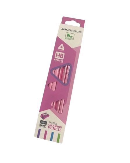 HB Triangle Drawing Pencil – Free Sharpener – Mod.No-2001 - 12pcs
