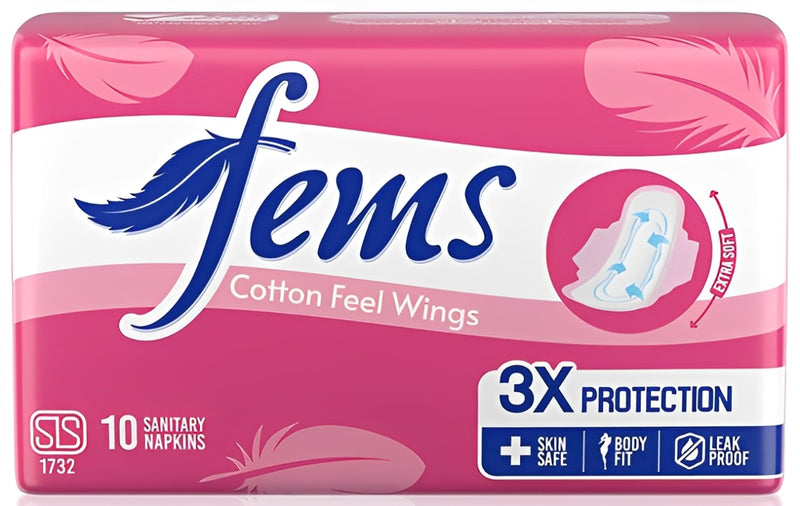 Fems Superior Heavy Flow Wings Napkins (10Pads)