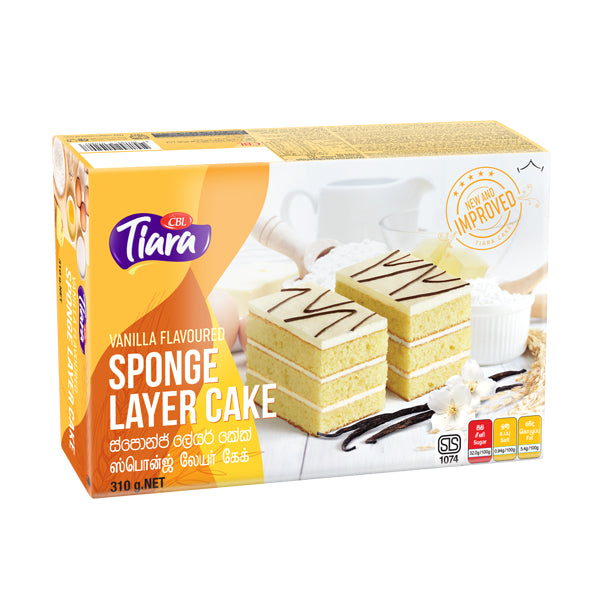 Tiara Vanilla Sponge Layer Cake - 310g