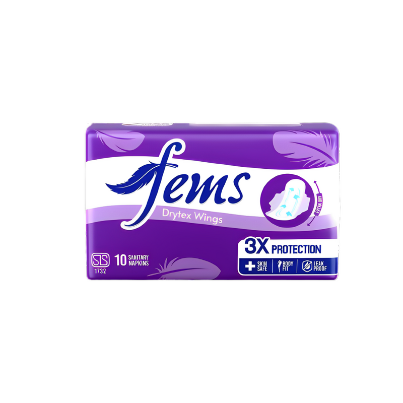 Fems Superior Heavy Flow Wings Napkins (10Pads)