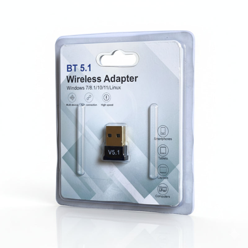 Wireless Bluetooth Adapter (BT 5.1 USB Dongle)