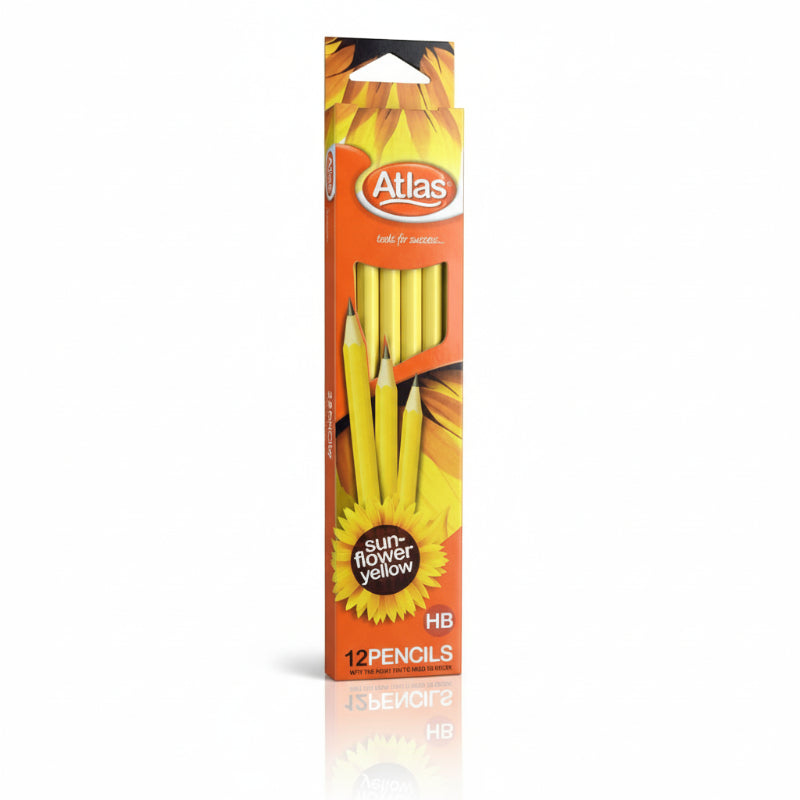 Atlas Sunflower Yelow HB Pencil - 12Pack