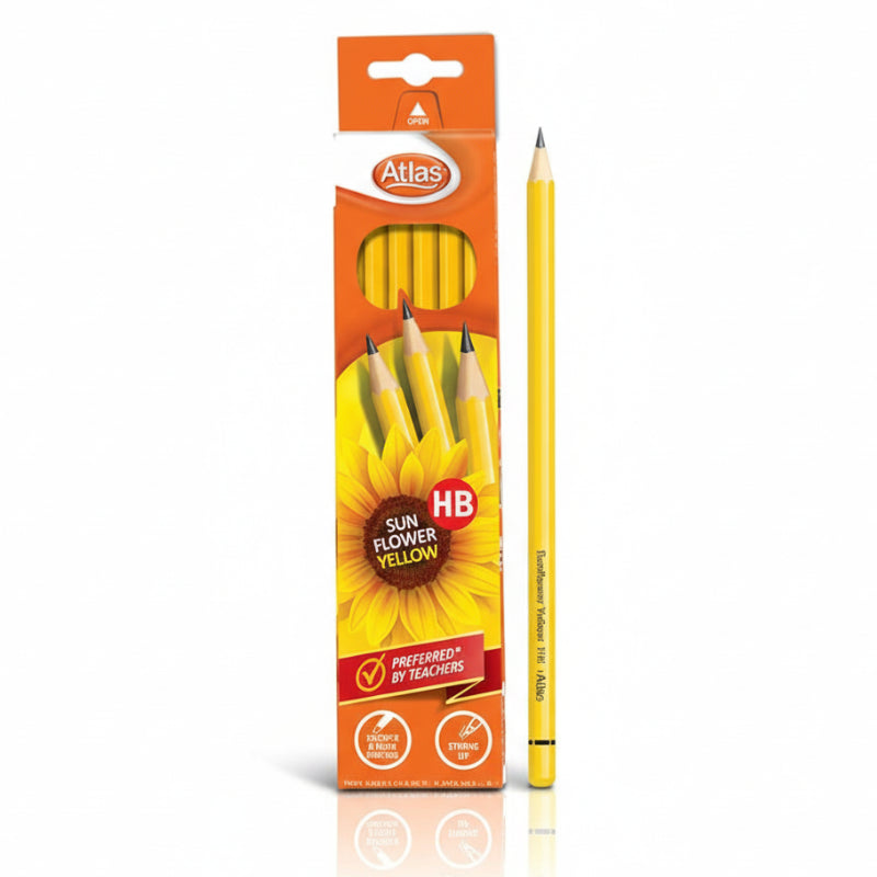 Atlas Sunflower Yelow HB Pencil - 12Pack