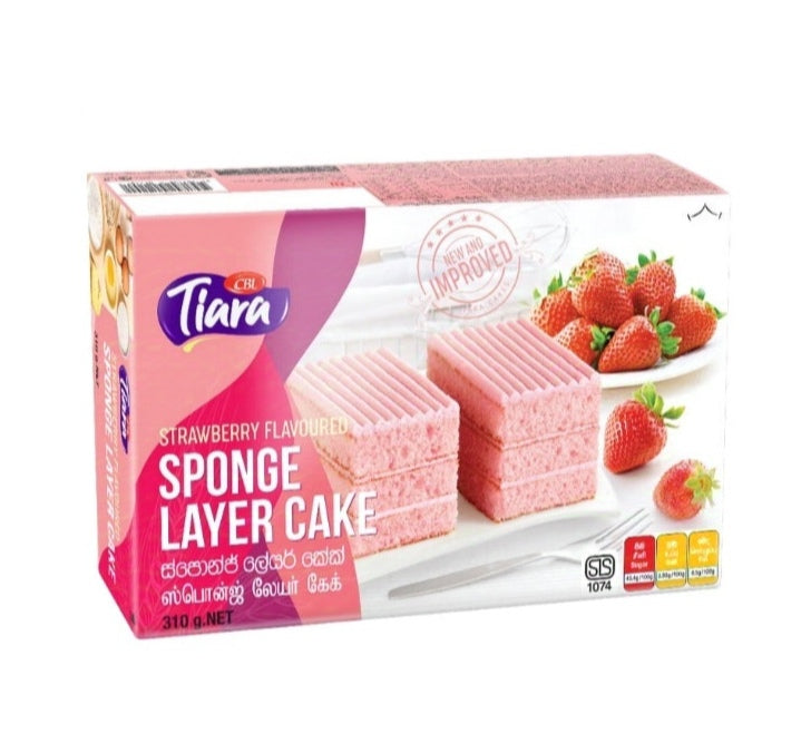 Tiara Strawberry Sponge Layer Cake - 310g