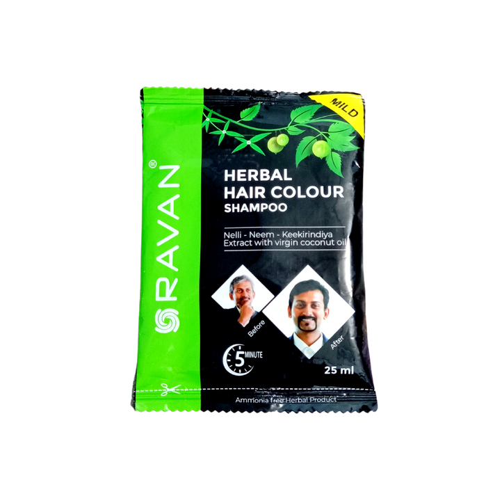 Ravan Herbal Hair Colour Shampoo - 25ml