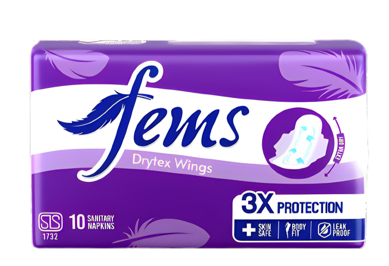 Fems Superior Heavy Flow Wings Napkins (10Pads)