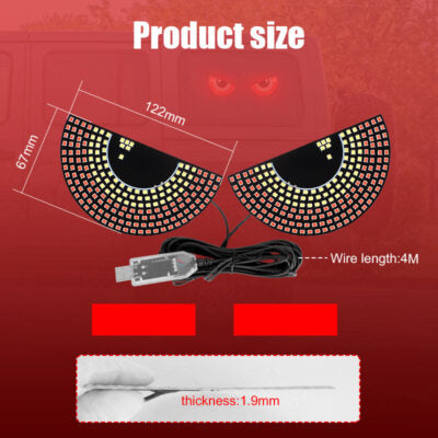 2X Devil's Eye LED Light Car Eye Light Truck Dynamic LED Light for Car Window
