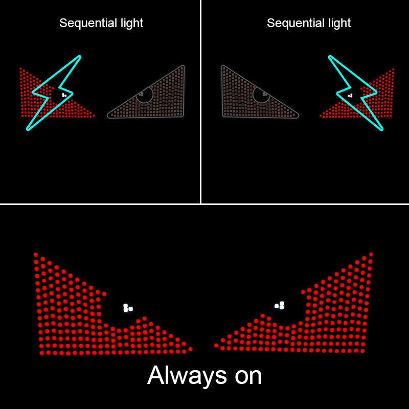 2X Devil's Eye LED Light Car Eye Light Truck Dynamic LED Light for Car Window