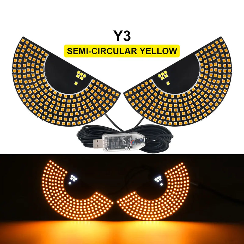 2X Devil's Eye LED Light Car Eye Light Truck Dynamic LED Light for Car Window