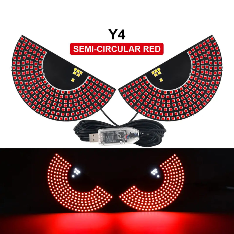 2X Devil's Eye LED Light Car Eye Light Truck Dynamic LED Light for Car Window