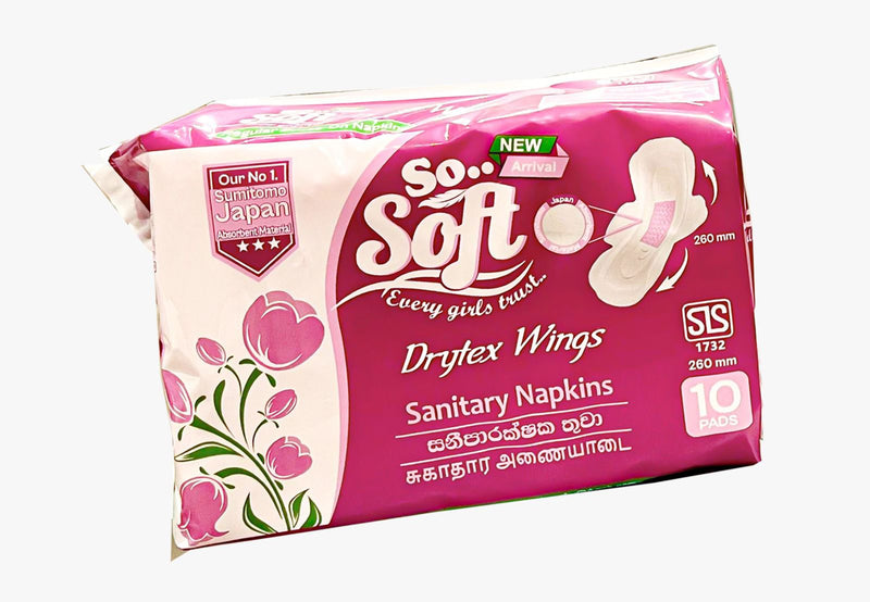 So Soft Drytex Wings the premium sanitary napkin (10Pads)