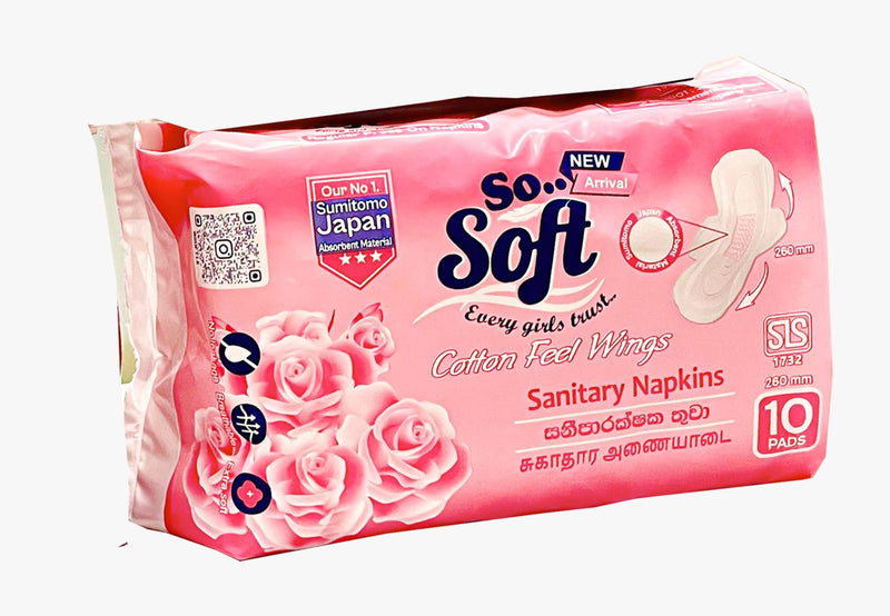 So Soft Cotton Feel Wings the premium sanitary napkin (10Pads)