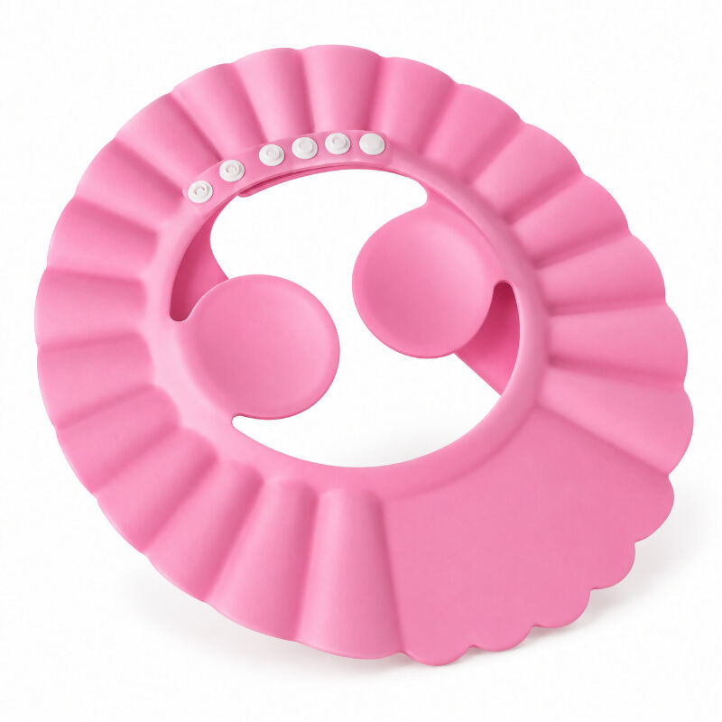 Adjustable Baby Shampoo Shower Cap with Ear Covers | Kids Hair Washing Visor – Blue, Yellow & Pink