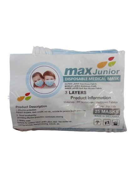 Max Junior Disposable Medical Mask 3 Layer - 25pcs