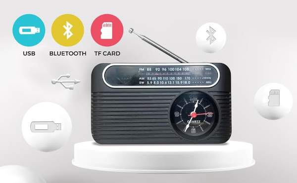 TELESONIC Radio – TL-253 BT – Clock & Torch