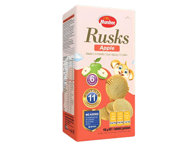Munchee Baby Rusks (Apple) Biscuits - 100g