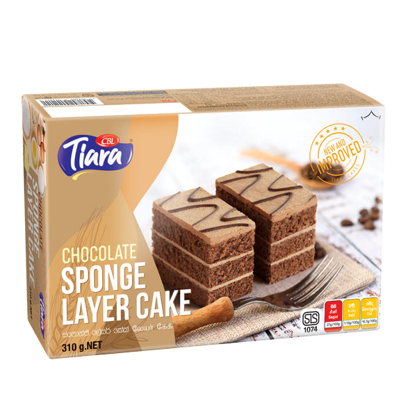 Tiara Chocolate Sponge Layer Cake - 310g