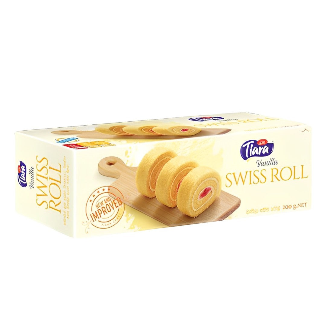 Tiara Rollo Cake Tiara Swiss Roll Vanilla Cake - 200g — QBAY