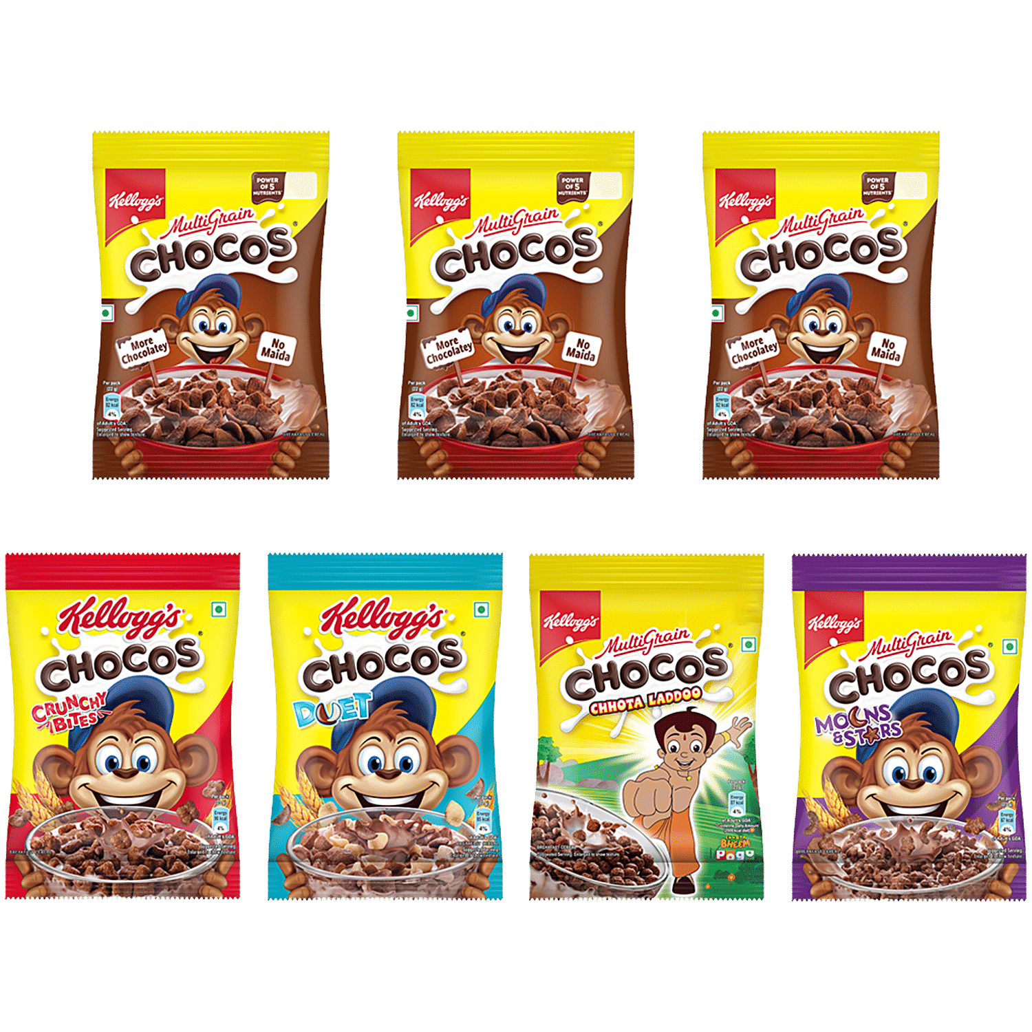 Kellogg's Multigrain Chocos Moons & Stars - 22g