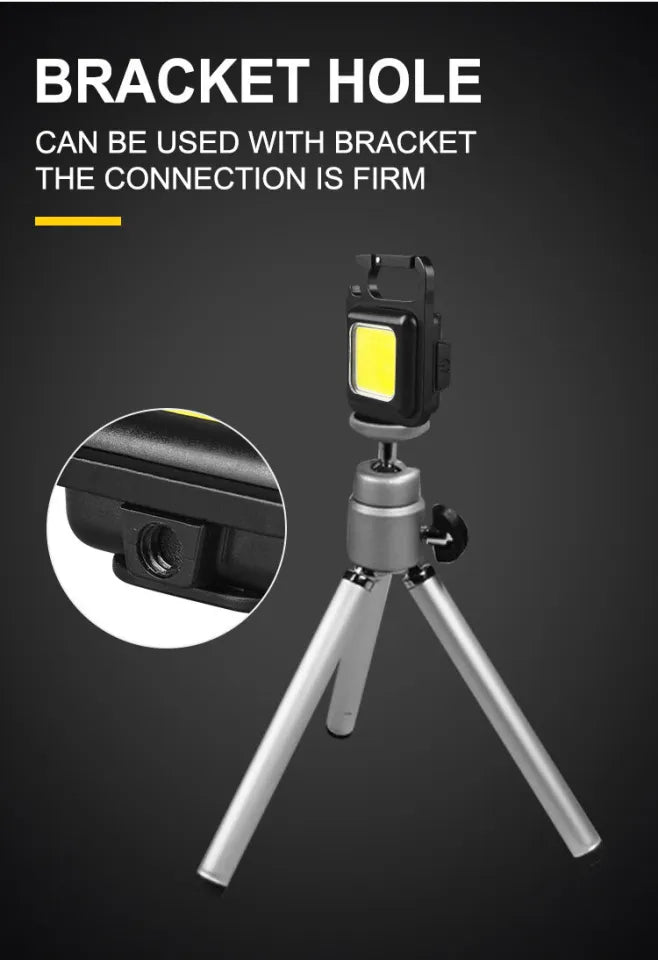 Cob Keychain LED Outdoor Camping Small Light - 1Pcs
