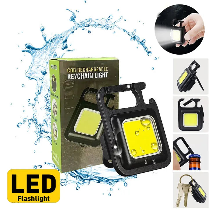 Cob Keychain LED Outdoor Camping Small Light - 1Pcs