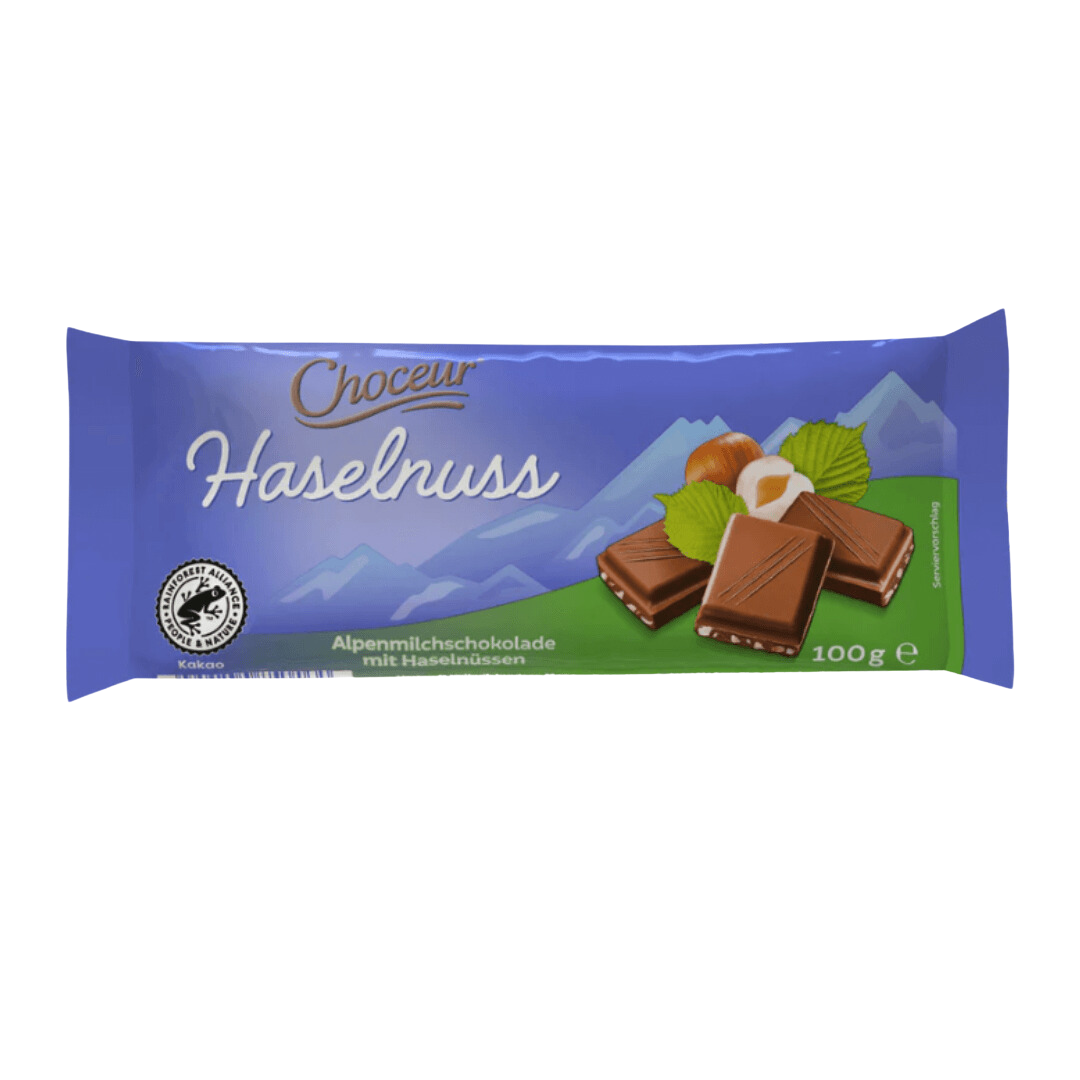Choceur Milk Hazelnut Chocolate Bar - 100g