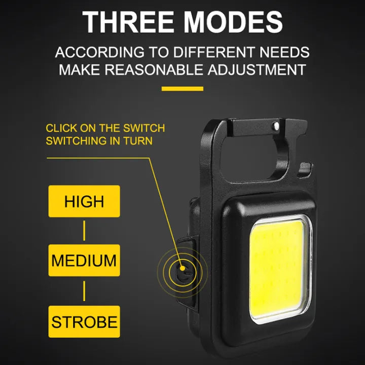 Cob Keychain LED Outdoor Camping Small Light - 1Pcs