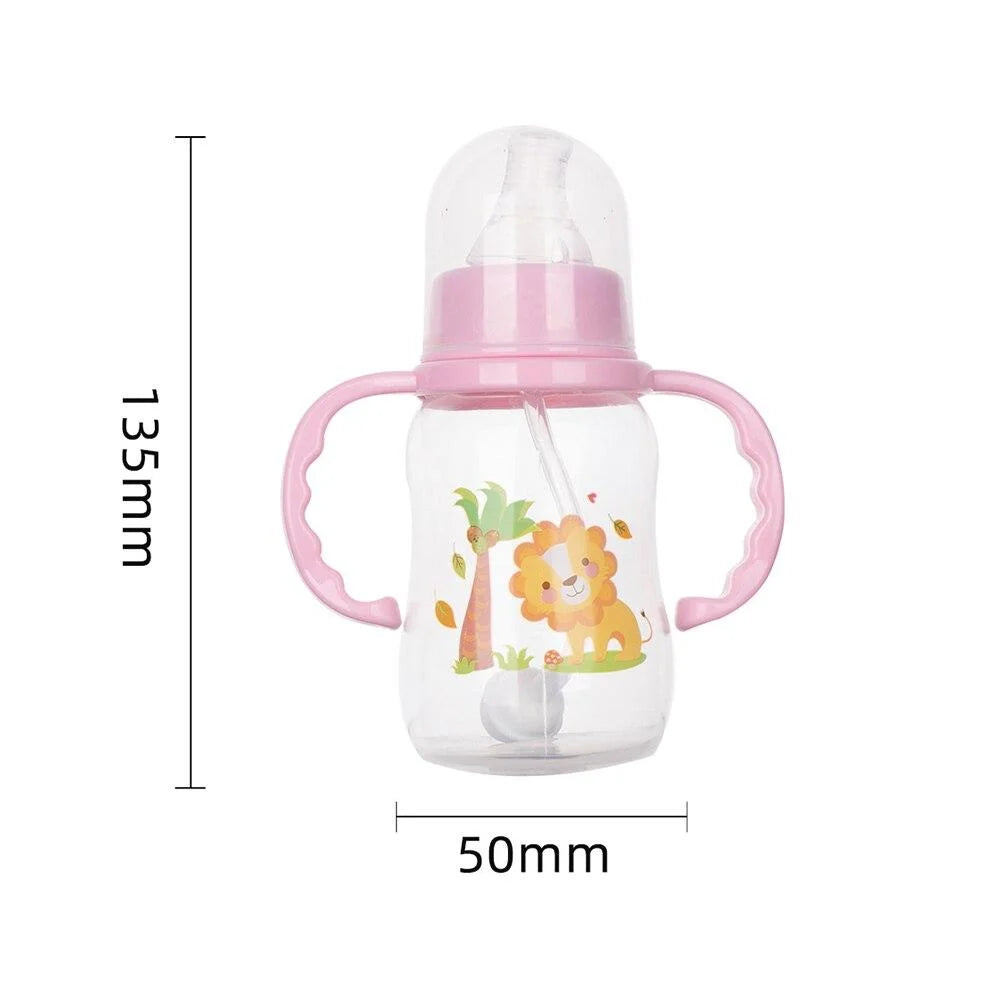 BPA Pretty Baby Free Natural feeding bottle with Handle 150ml Infant Juice Milk Water Feeding with teat Bottle