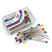 Multicolour Ball-Head Dressmaker Pins – 1 Inch with Storage Box | Sewing & Tailoring Accessories