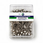 Crown Fox Dressmaker Pins – 1½ Inch