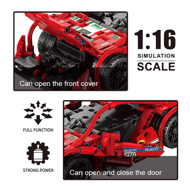 Pull Back Racing Sport Car Building Blocks (6+ years)