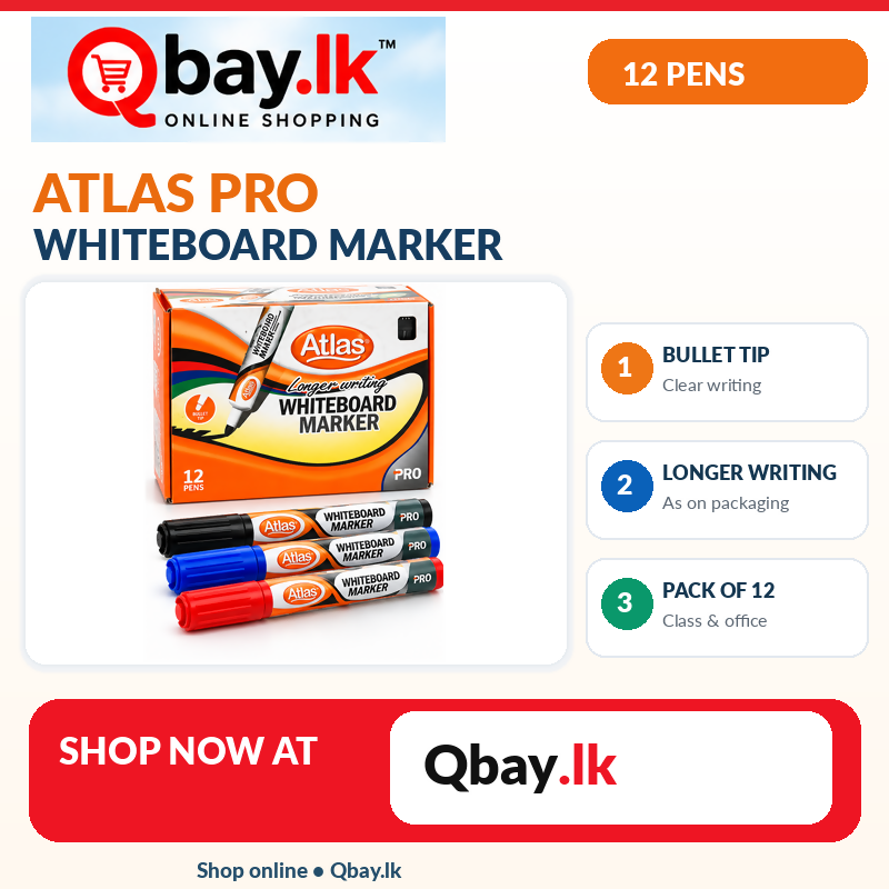 Atlas PRO Whiteboard Marker – Bullet Tip
