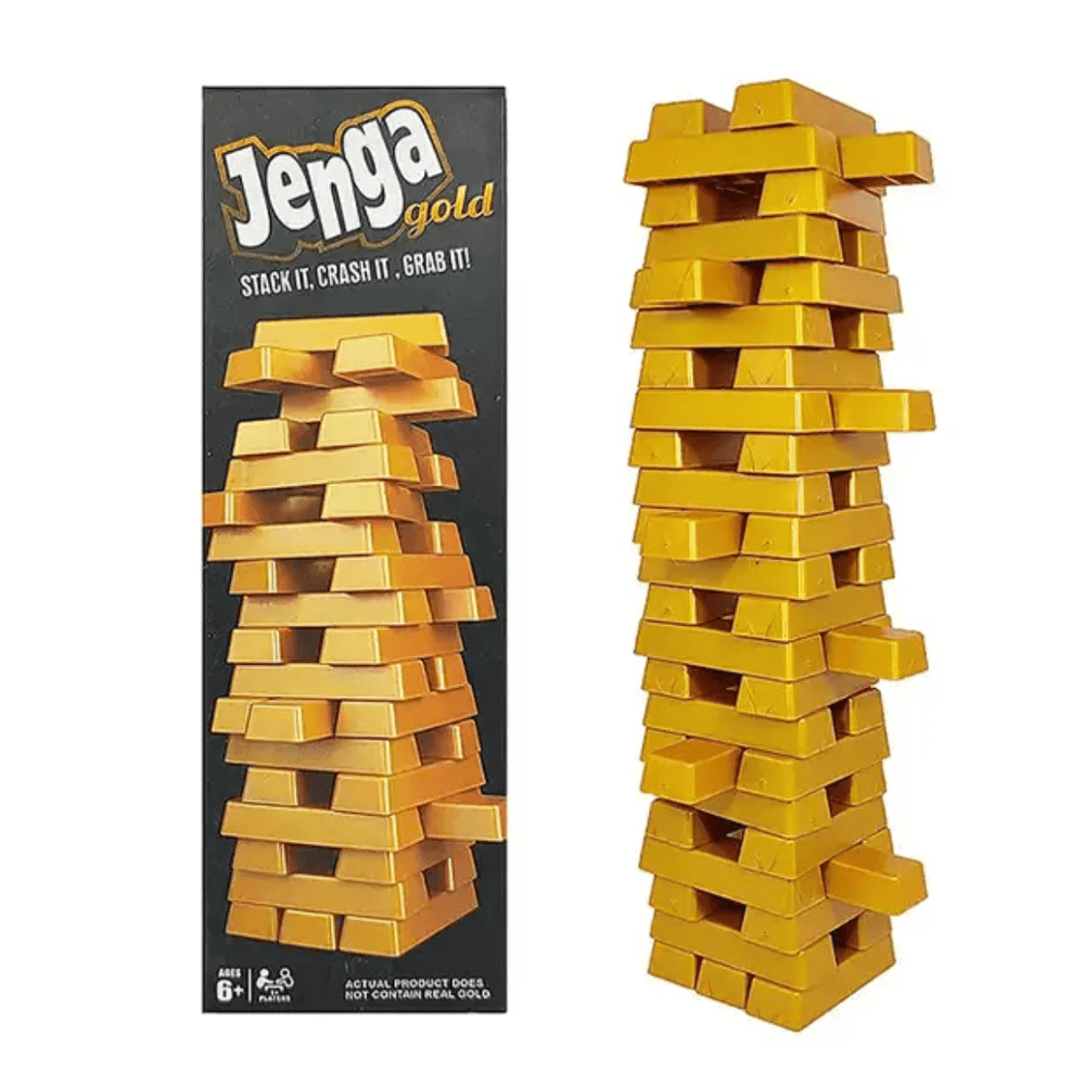 54 pcs Jenga Gold-Stack , Pull & Crash (6+)