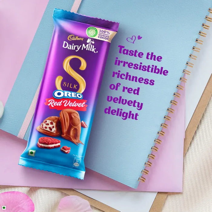 Cadbury Dairy Milk Silk Oreo Red Velvet – Valentine Chocolate Bar Gift Pack 130 g