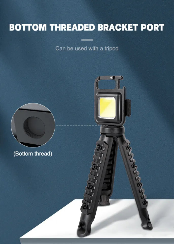 Cob Keychain LED வெளிப்புற முகாம் சிறிய ஒளி - 1Pcs