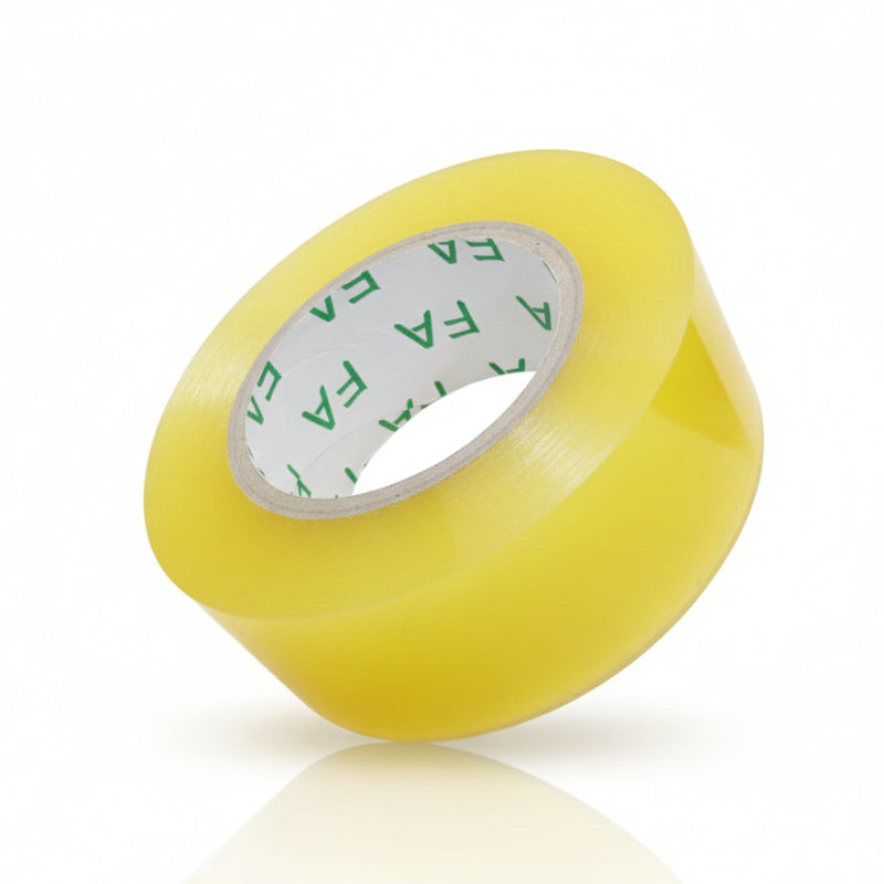 Transparent Yellow Packing Tape – 2" x 300m (Strong Adhesive BOPP Tape)