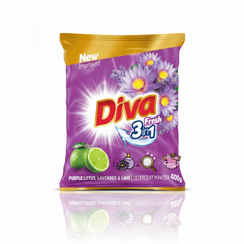 திவா ஃப்ரெஷ் ஜாஸ்மின் &amp; லைம் டிடர்ஜென்ட் பவுடர் - 1 கிலோ