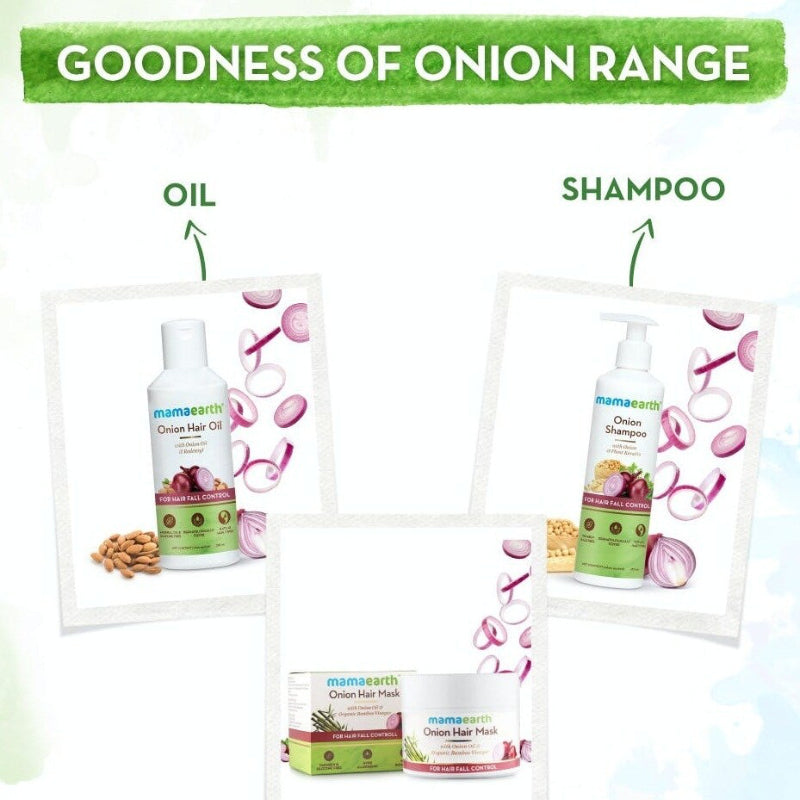 *Mamaearth Onion Shampoo With Onion And Plant Keratin For Hair Fall Control - 250ml*