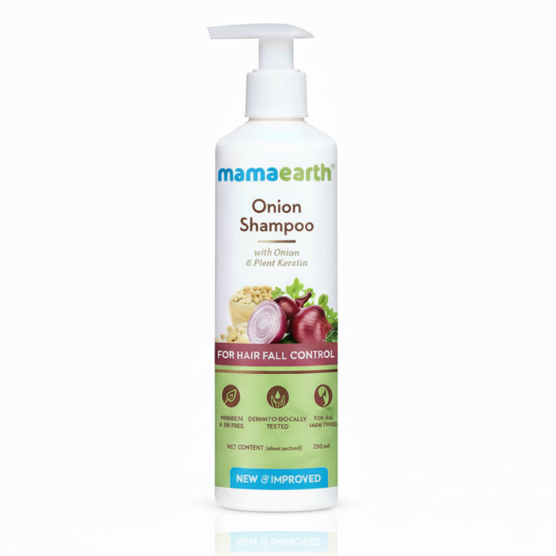 *Mamaearth Onion Shampoo With Onion And Plant Keratin For Hair Fall Control - 250ml*