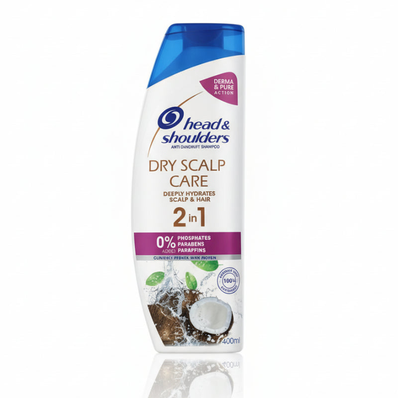 தலை மற்றும் தோள்கள் உலர் ஸ்கால்ப் பராமரிப்பு 2-இன்-1 பொடுகு எதிர்ப்பு ஷாம்பு - 400 மிலி