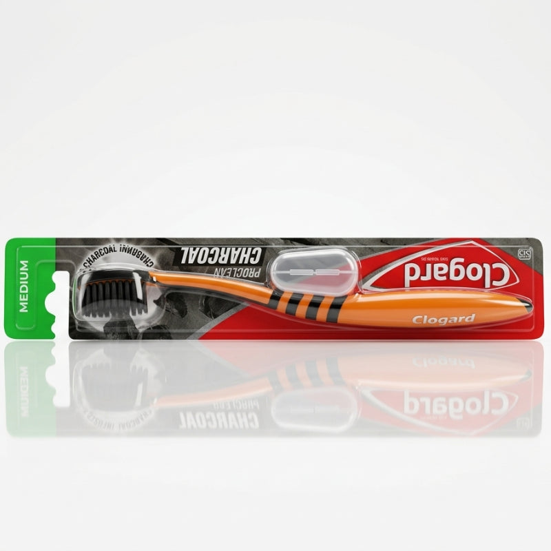 Clogard Pro-Clean Charcoal Bristles Toothbrush – 1Pcs