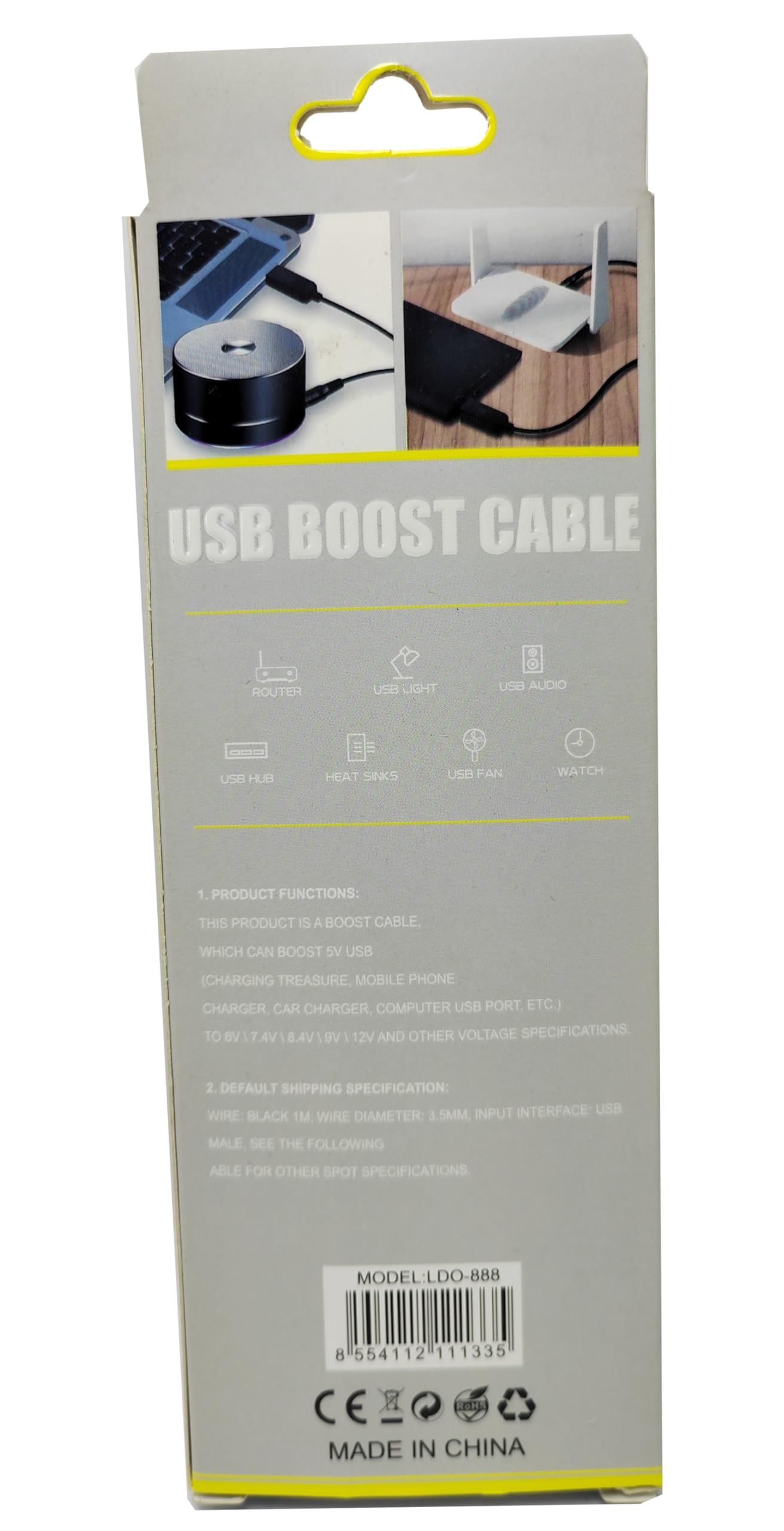 5V to 12V Adapter Usb Cable