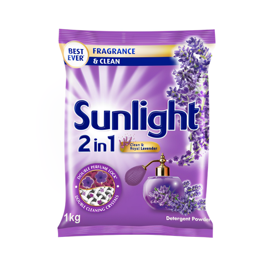 Sunlight 2 in 1 Detergent Powder - 1kg