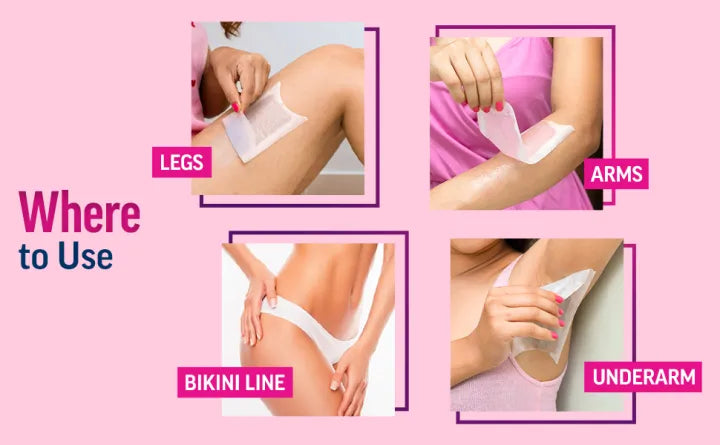 Veet Full Body Waxing Kit For Normal Skin  - 20 Strips (10 Double Sided) with Shea Butter
