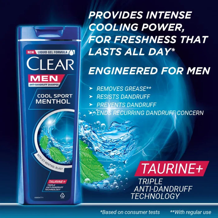 Clear Men Anti-Dandruff Shampoo Cool Sport Menthol