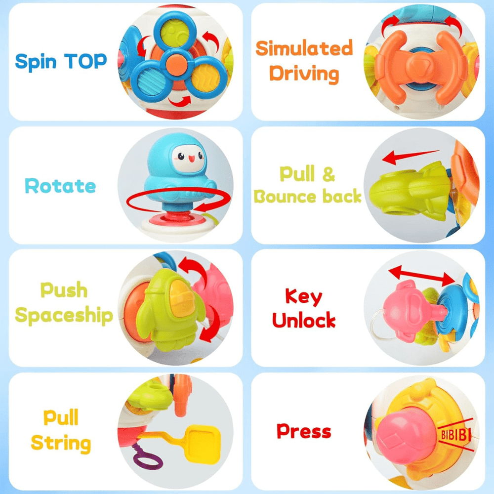8-in-1 Space Busy Cube Rattle Toy