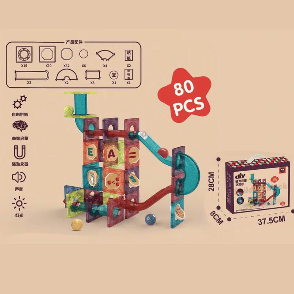 80 pcs DIY Magnetic Blocks – Build, Learn, and Play!