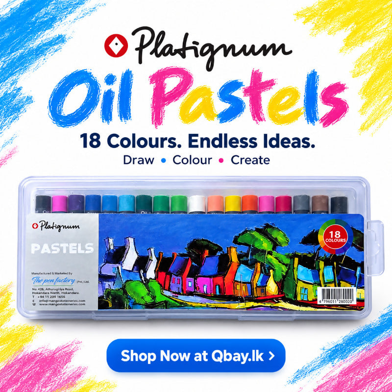 Platignum Oil Pastels – 18 Colours with Storage Case