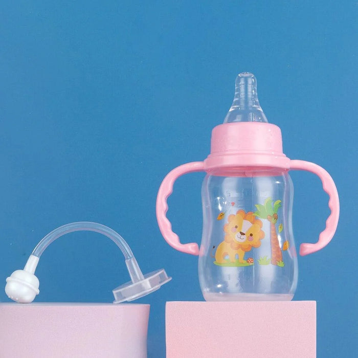 BPA Pretty Baby Free Natural feeding bottle with Handle 150ml Infant Juice Milk Water Feeding with teat Bottle